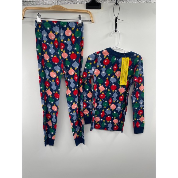 Hanna Andersson Other - NWT Hanna Andersson Holiday Long John Pajama Set Kids 6-7 Shiny Bright Ornaments
